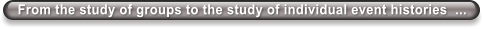 From the study of groups to the study of individual event histories  ...